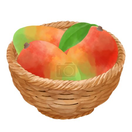 Photo for Illustration of a mango full of baskets - Royalty Free Image