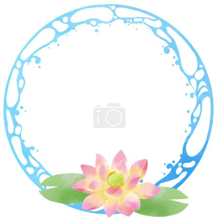 Watermark and water lily background material