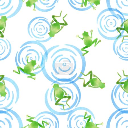 Photo for Seamless pattern material with frog motif - Royalty Free Image