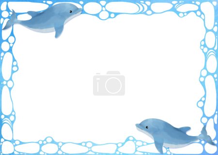 Photo for Decorative material with a dolphin motif - Royalty Free Image