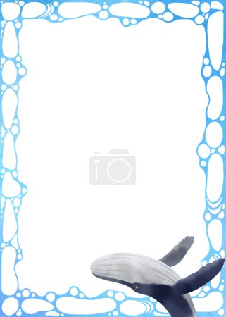 Photo for Decorative material with whale motif - Royalty Free Image