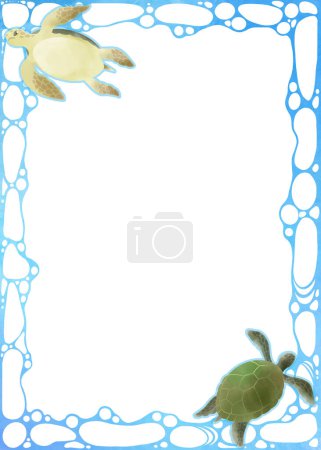 Photo for Decorative material with a sea turtle motif - Royalty Free Image