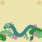 Dragon year's New Year's card material-no letters
