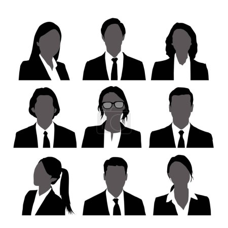 Illustration for Vector illustration icons of businessman and businesswoman . - Royalty Free Image