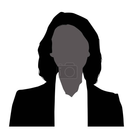 Illustration for Silhouette vector icon of the upper body of several business woman. - Royalty Free Image