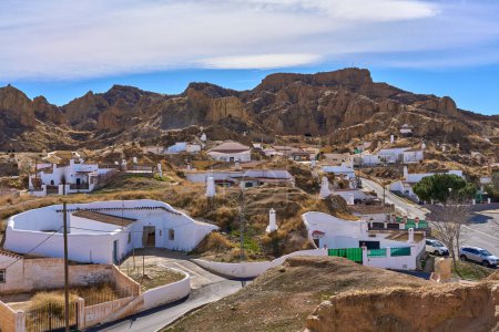 Photo for Guadix in Ansalusia, Spain, famous white village with cave houses - Royalty Free Image