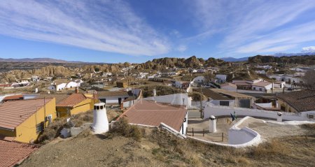 Guadix in Ansalusia, Spain, famous white village with cave houses
