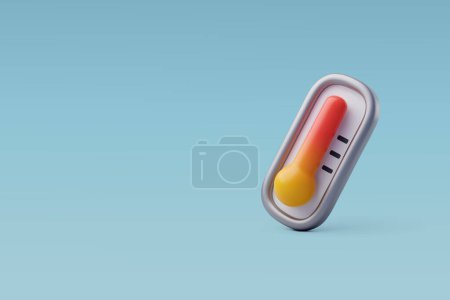 Ilustración de 3d Vector 3d Weather Thermometer Icon, Global warming. Ecology concept. - Imagen libre de derechos