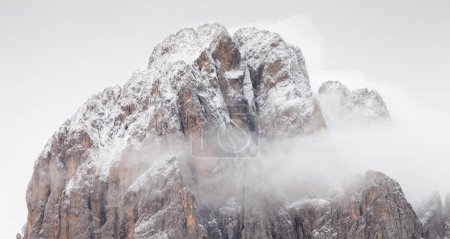 Photo for The northern side of Sasso Lungo after a first autumnal snowfall - Royalty Free Image
