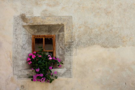 traditional balcony from an old house in Villandro in Val Isarco