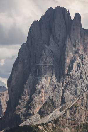 Téléchargez les photos : Côté ouest de Sasso Lungo depuis l'Alpe di Siusi dans les Dolomites - en image libre de droit