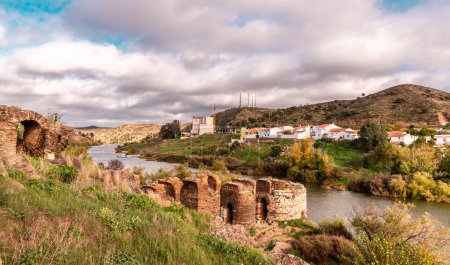 Photo for Natural landscape on the Guadiana river in Mertola - Royalty Free Image