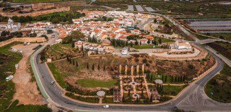vista aérea de la ciudad Castro Marim en Portugal Algarve Faro hermosas ciudades 