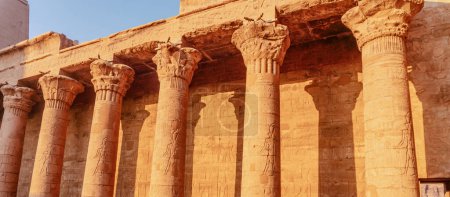 Téléchargez les photos : Détails extérieursvue dans le temple d'Edfu - en image libre de droit