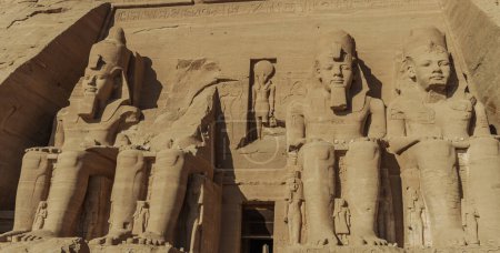 Temple of Abu Simbel in Aswan in the Egyptian part of Nubia