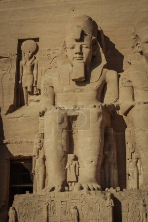 Temple of Abu Simbel in Aswan in the Egyptian part of Nubia