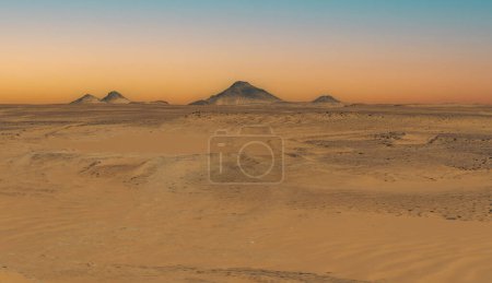 Arabian desert landscape in Egypt near the Nile river