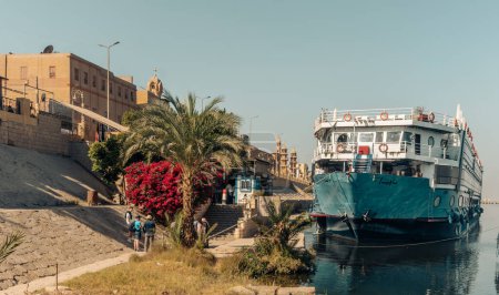 Photo for Tourists excursion boats on the Nile in  Aswan - Royalty Free Image