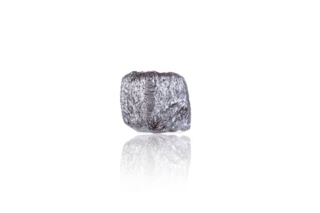 Photo for Macro mineral stone not polished diamond, on a white background, isolated on a transparent background - Royalty Free Image
