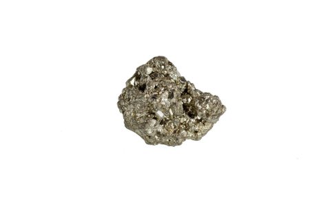 Foto de Piedra mineral granate pirita macro sobre fondo blanco de cerca - Imagen libre de derechos