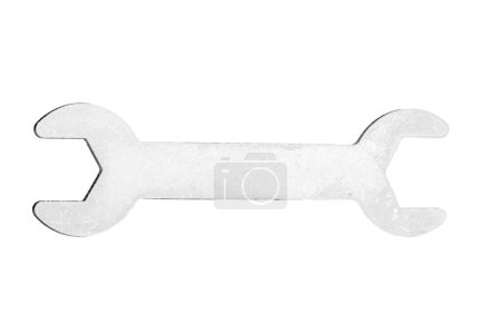 hex nut wrench on isolated white background close up