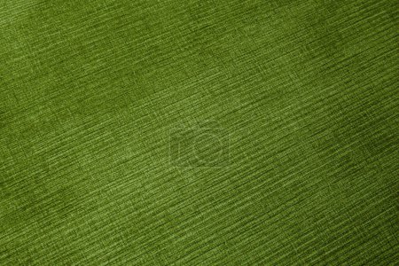 Tejido de muebles de pana texturizada en colores verdes de cerca