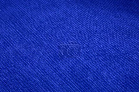 Texturé tissu de meubles en velours côtelé dans les couleurs bleues gros plan
