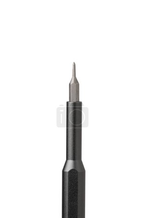 Iron bit with screwdriver on Isolated on white background close up