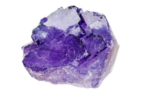 Fluorite mineral stone on a white background close up