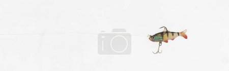 Téléchargez les photos : Fishing hook with sinker isolated on white background - en image libre de droit