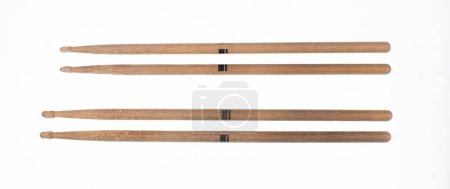 musical drumsticks isolated on white background