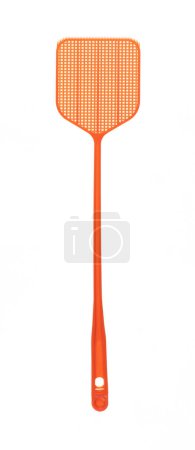 Photo for Red fly swatter isolated on white background - Royalty Free Image