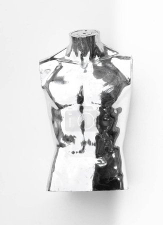Photo for Silver mannequin torso on a white background - Royalty Free Image
