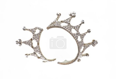  broken king crown isolated on white background