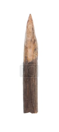  wooden sharp stake isolated on white background