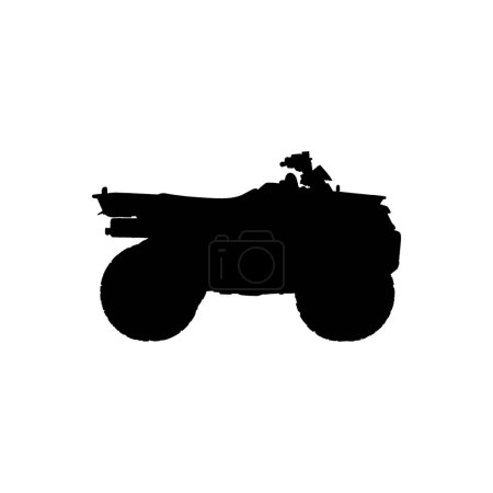 Illustration for Ride quad bike icon. Simple style outdoor sports poster background symbol. ATV brand logo design element. ATV t-shirt printing. Vector for sticker. - Royalty Free Image