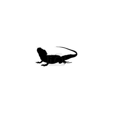Illustration for Iguana icon. Simple style travel agency African savannah big sale poster background symbol. Iguana brand logo design element. Iguana t-shirt printing. vector for sticker. - Royalty Free Image
