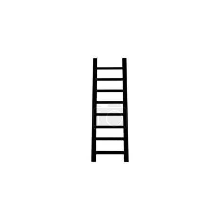 Illustration for Ladder icon. Simple style building company big sale poster background symbol. Ladder brand logo design element. Ladder t-shirt printing. vector for sticker. - Royalty Free Image