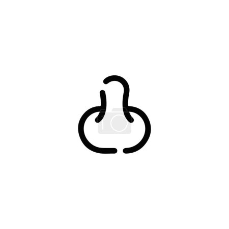 Illustration for Penis icon. Simple style erotic shop poster background symbol. Penis brand logo design element. Penis t-shirt printing. Vector for sticker. - Royalty Free Image