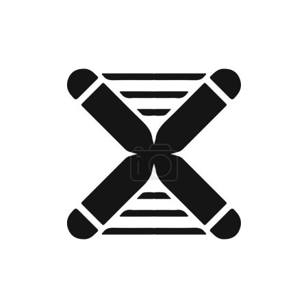 Ilustración de Chromosome icon. Simple style chromosome poster background symbol. Chromosome brand logo design element. Chromosome t-shirt printing. Vector for sticker. - Imagen libre de derechos