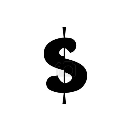 Ilustración de Icono del dólar. Símbolo de fondo de póster de depósito bancario de estilo simple. Marca Dollar elemento de diseño del logotipo. Impresión de camisetas de dólar. vector para pegatina. - Imagen libre de derechos