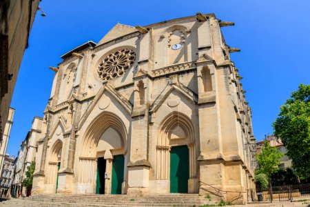 Main portal of the church glise Saint-Roch de Montpellier in Montpellier in France.