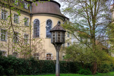 Pigeon house in the ramparts of the city of Ravensburg in Baden Wurtemberg at the painted tower
