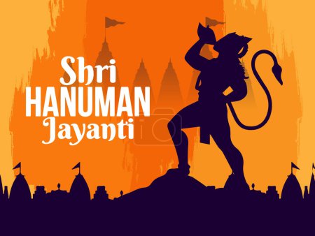 Téléchargez les photos : Concept d'illustration de Hanuman Jayanti - en image libre de droit