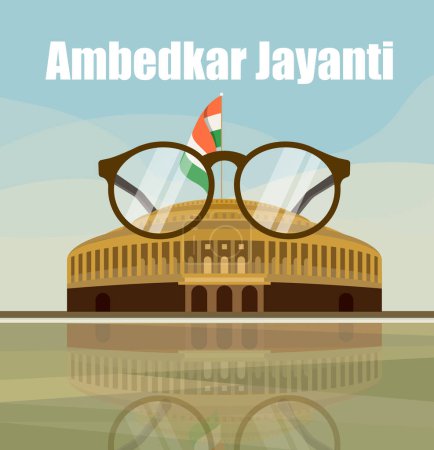 Conception de bannière de Happy Bhimrao Ambedkar Jayanti modèle de célébration