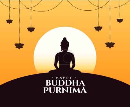 Illustration du fond de Bouddha Purnima
