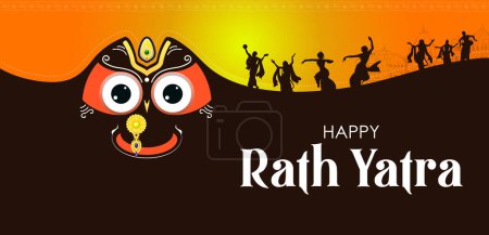 Happy rath yatra festival in India. Happy rath yatra festival illustration 