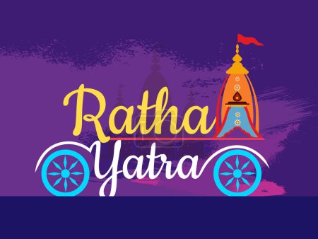Illustration von Rath Yatra Lord Jagannath Festival Feiertagshintergrund in Odisha, Indien gefeiert 