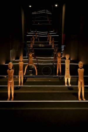Photo for Alicante, Spain- April 14, 2023: Eunuch soldiers at Terracota Army exhibition in the Archaeological Museum of Alicante - Royalty Free Image