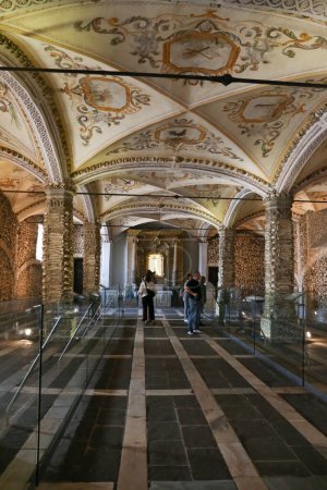 Photo for Evora, Portugal- October 10, 2022: Interior of the Capela dos Ossos in Evora - Royalty Free Image